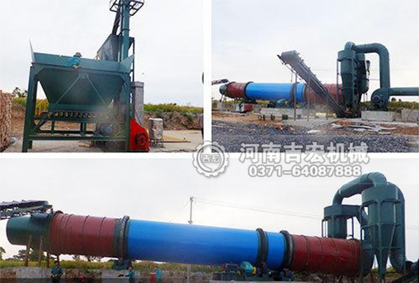 日處理100噸煤泥烘干機生產現(xiàn)場